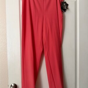 Bob Mackie Studio Bold Coral Straight Leg Pants